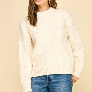 Cream Cable Knit Sweater